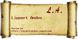 Lippert Andos névjegykártya
